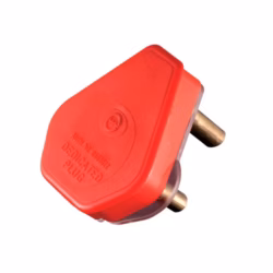 3 PIN Plug Red Top Shaved