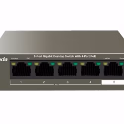 Tenda 5 Port Gigabit Desktop Switch 4 Port PoE
